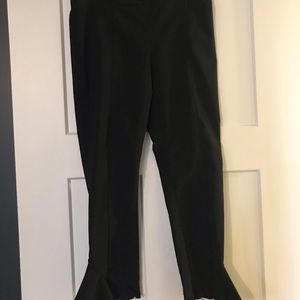 Inc cropped flare pull on pants